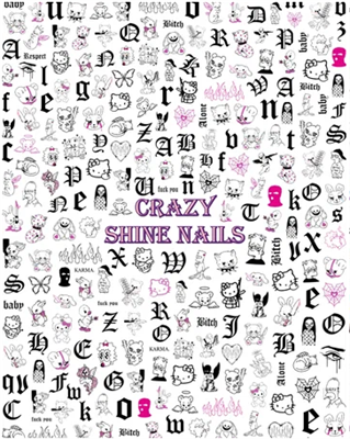 Слайдер-дизайн Crazy Shine Nails MAXI: Сумасшедший розовый 4607790950087