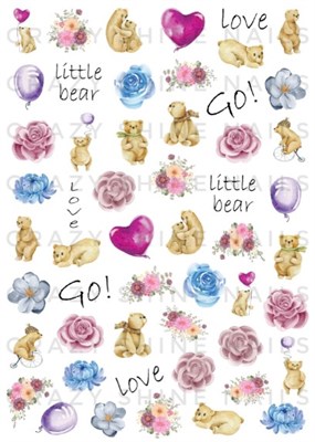 Слайдер-дизайн Crazy Shine Nails mini: Little bear 4607790911019