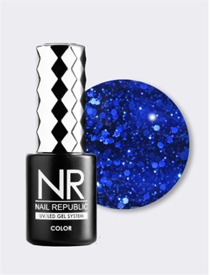 Nail Republic-460 Frozen гель-лак, Мерцающий ультрамариновый (10 мл) 1121196