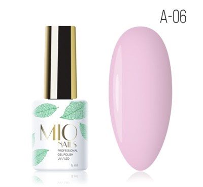 Mio Гель-лак A-06. Розовый зефир, 8 мл 4603741475487