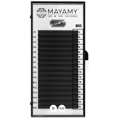 Ресницы MAYAMY SILK 16 линий D 0,10 MIX 4620021334739