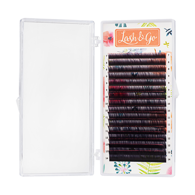 Омбре ресницы Lash&Go микс 0,07/C/7-14 mm "Розовый" (16 линий) 4630073758001