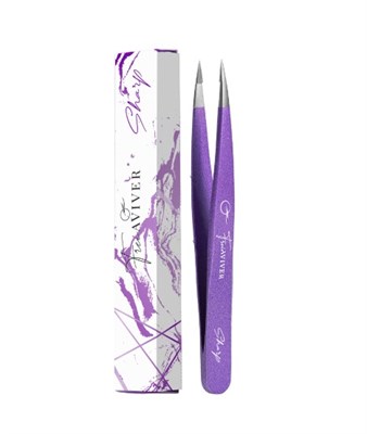 FreiAVIVER Точечный пинцет для бровей Sharp, фиолетовый 2000780251508