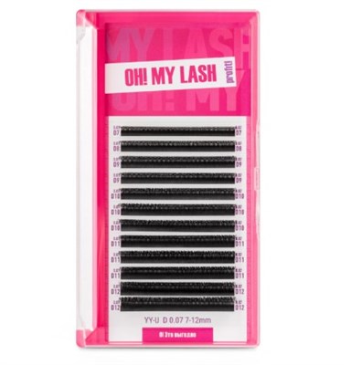 Ресницы черные OH! MY LASH в пучках YY-U - 12 линий - MIX (C 0.07 8-15мм) 6983727405126