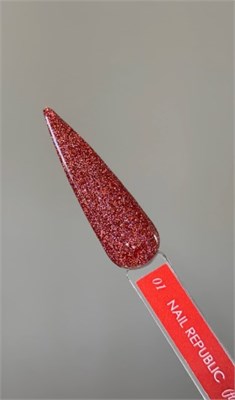 Nail Republic Flash 01 гель-лак светоотражающий, Красный (10 мл) 1121140