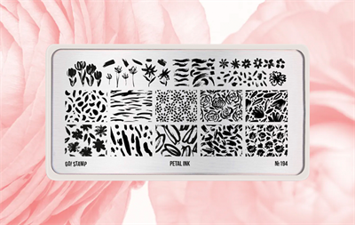 -30% Пластина для стемпинга Go! Stamp 194 Petal Ink 2546131604833