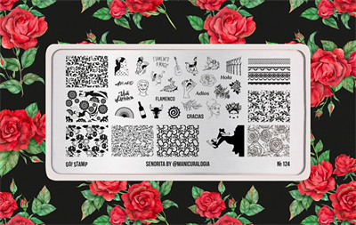 -30% Пластина для стемпинга Go! Stamp 124 Senorita by @manicuralogia 2546131603621