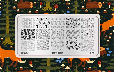 -30% Пластина для стемпинга Go! Stamp 239 Forest Friends 2546131605489
