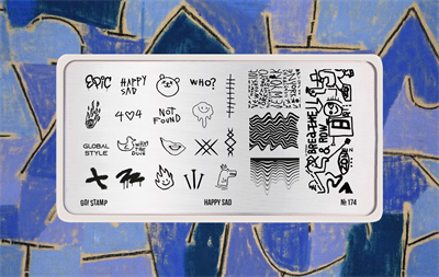 -30% Пластина для стемпинга Go! Stamp 174 Happy Sad 2546131604635