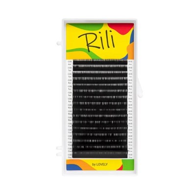 Ресницы чёрные Rili - 16 линий - MIX (С+ 0.07 6-13мм) 8933720121507