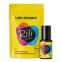Клей черный для LED наращивания Rili Solar Black, 3 мл 8809970022454