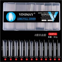 Гелевые типсы Vinimay  Экстра длина 504 шт Квадрат 2000000053639