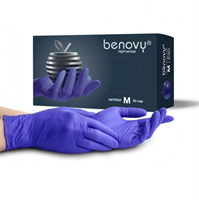 Перчатки нитриловые Benovy XS сиренево-голубые 50 пар 4630300502636