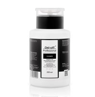 "GEL-OFF" Средство для обезжиривания ногтей и снятия липкого слоя Cleaner Professional (с помпой для ватных дисков), 200 мл 4665299741209